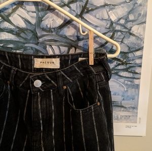 Pacsun Black and White Stripes Jeans